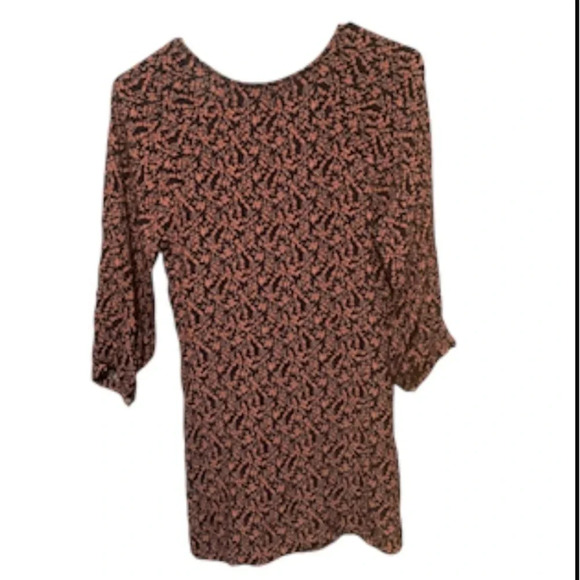 Free People Clara Dress Floral Wrap Dress Mini Long Sleeve Boho Size XS - Picture 4 of 9